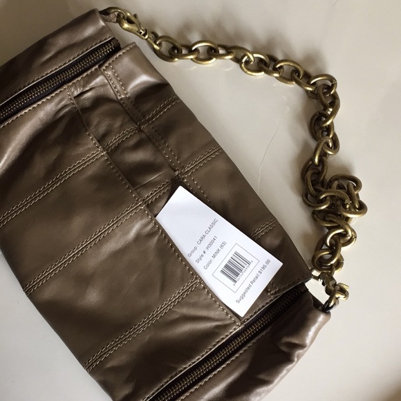 Hype grey leather chain strap shoulder bag- NWT - Picture 6 of 8